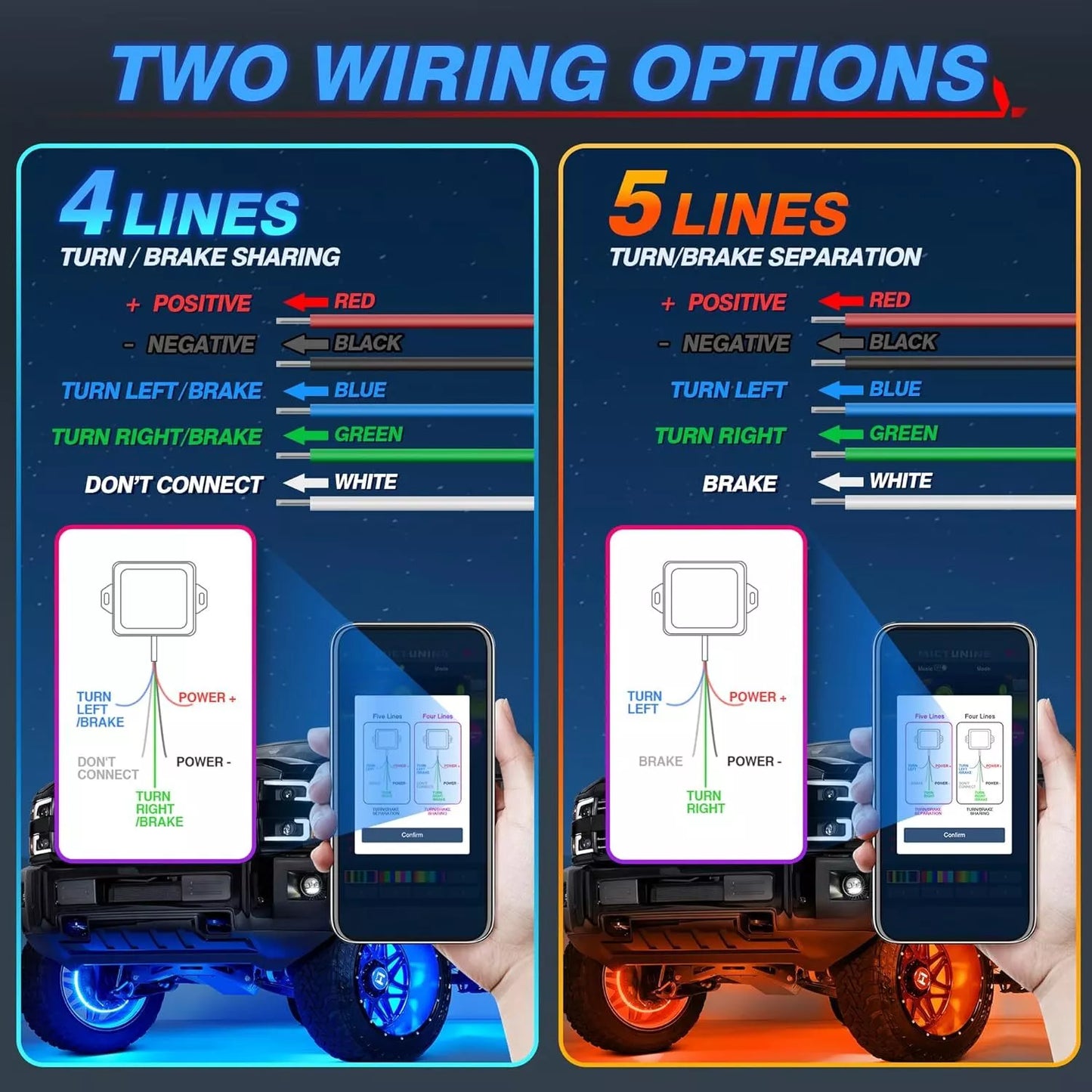 17 inch V1 RGB+IC Chasing Color Wheel Ring Lights Kit with APP Control - My Store