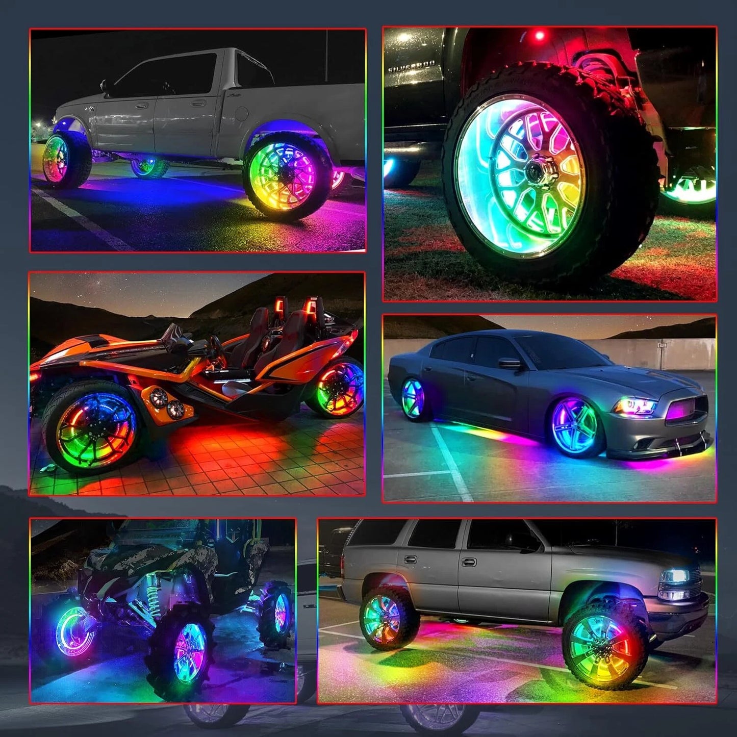 17 inch V1 RGB+IC Chasing Color Wheel Ring Lights Kit with APP Control