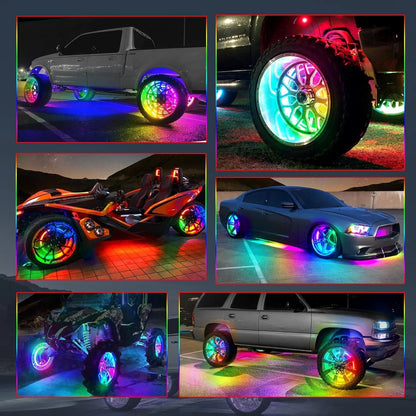 17 inch V1 RGB+IC Chasing Color Wheel Ring Lights Kit with APP Control