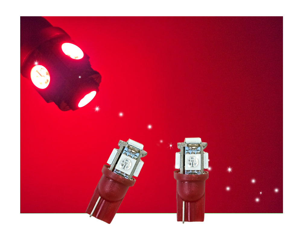 GP Xteme 194 168 2825 W5W T10 Red SMD 5050 LED Light Bulbs - GP-194-SMD-5R