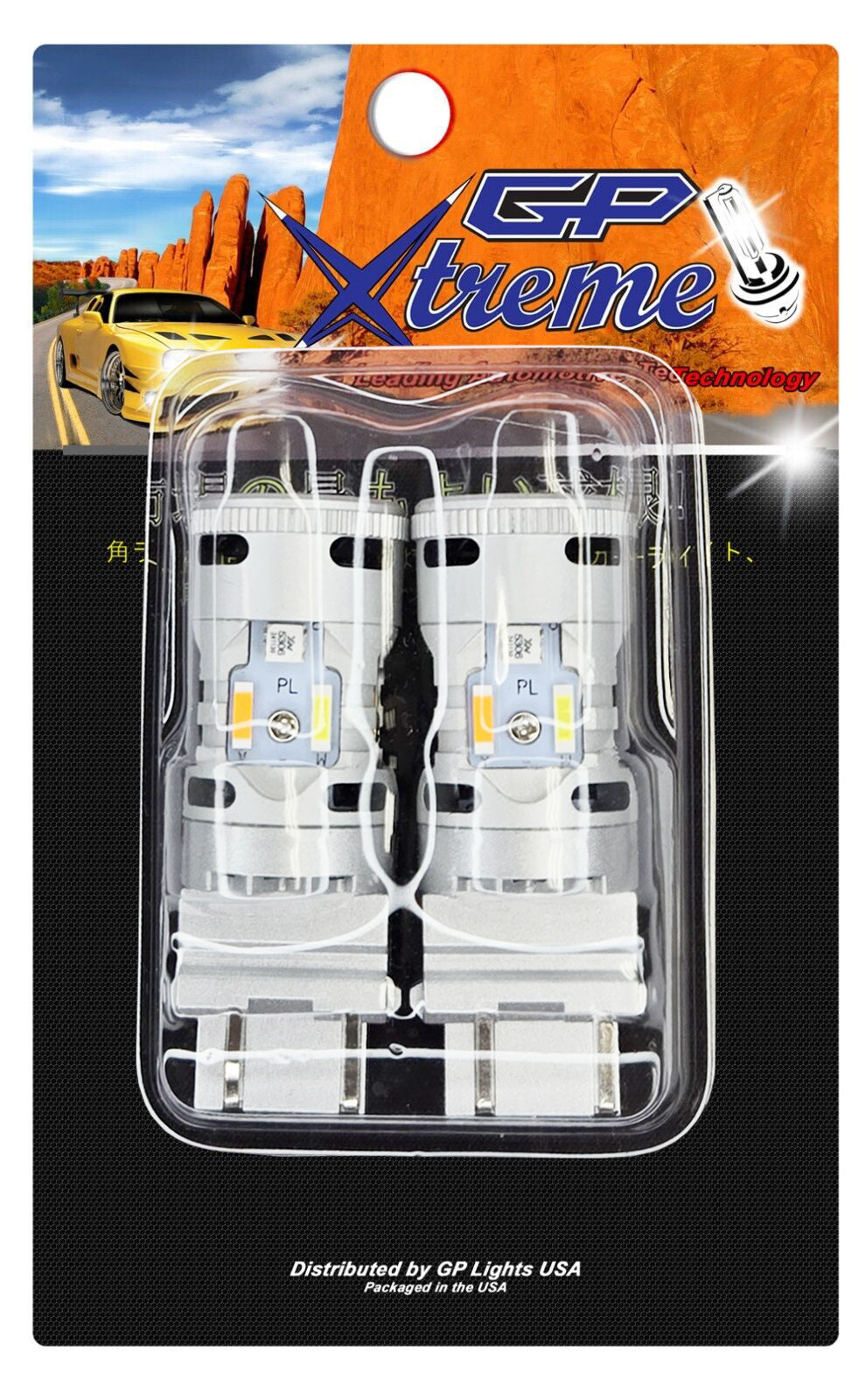 GP Xtreme 3157 4157 4057 T25 Switchback White / Amber LED Light Bulbs Turn Signal Parking Reverse GP-3157-CAN-W-A