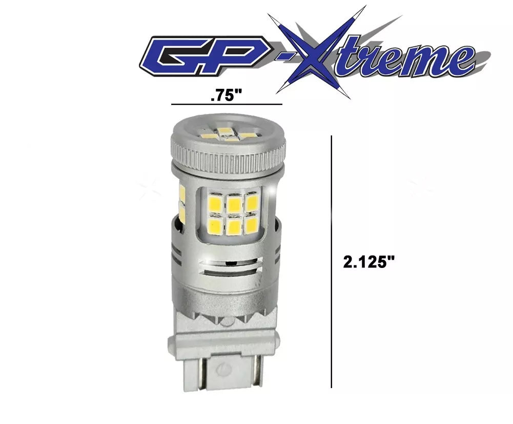 GP Xtreme 3157 4157 4057 T25 White LED Light Bulbs 1000LM Turn Signal Parking Reverse GP-3157-HP-28W