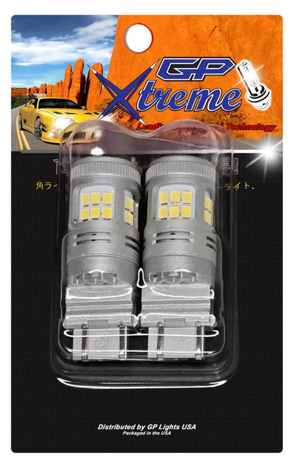 GP Xtreme 3157 4157 4057 T25 RED LED Light Bulbs 1000LM Turn Signal Parking Reverse GP-3157-HP-28R