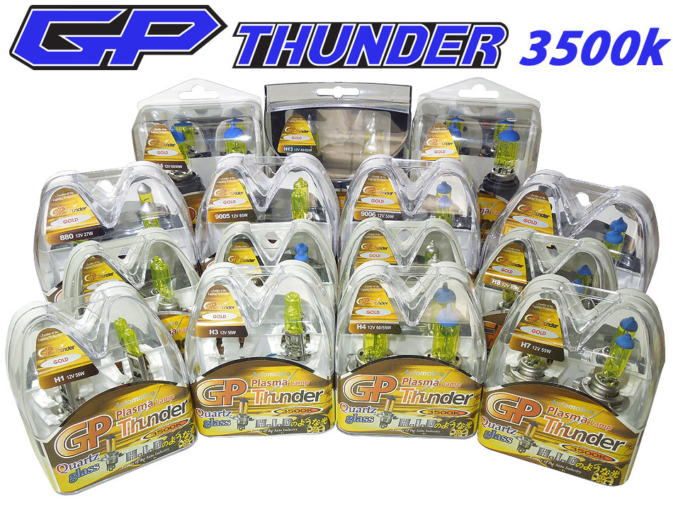 GP Thunder H11 3500K 55W JDM Golden Yellow Fog Light Bulbs - High Beam - SGP35K-H11