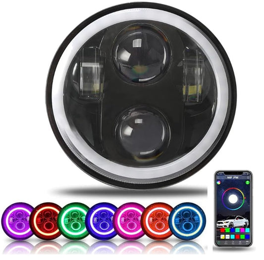 5" 3/4 GP Xtreme Pair DRL 5 Inch Round RGBW LED Headlight - Bike - Motorcycle  LED9-139-DRL - My Store