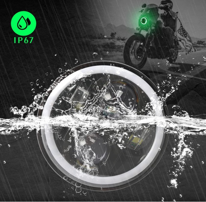 5" 3/4 GP Xtreme Pair DRL 5 Inch Round RGBW LED Headlight - Bike - Motorcycle LED9-139-DRL