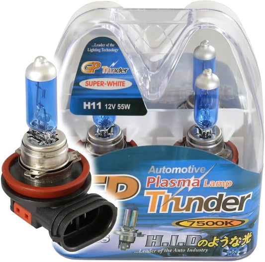 GP Thunder H11 7500K 12V 55W Super White Fog Light Bulbs - High Beam SGP75K-H11