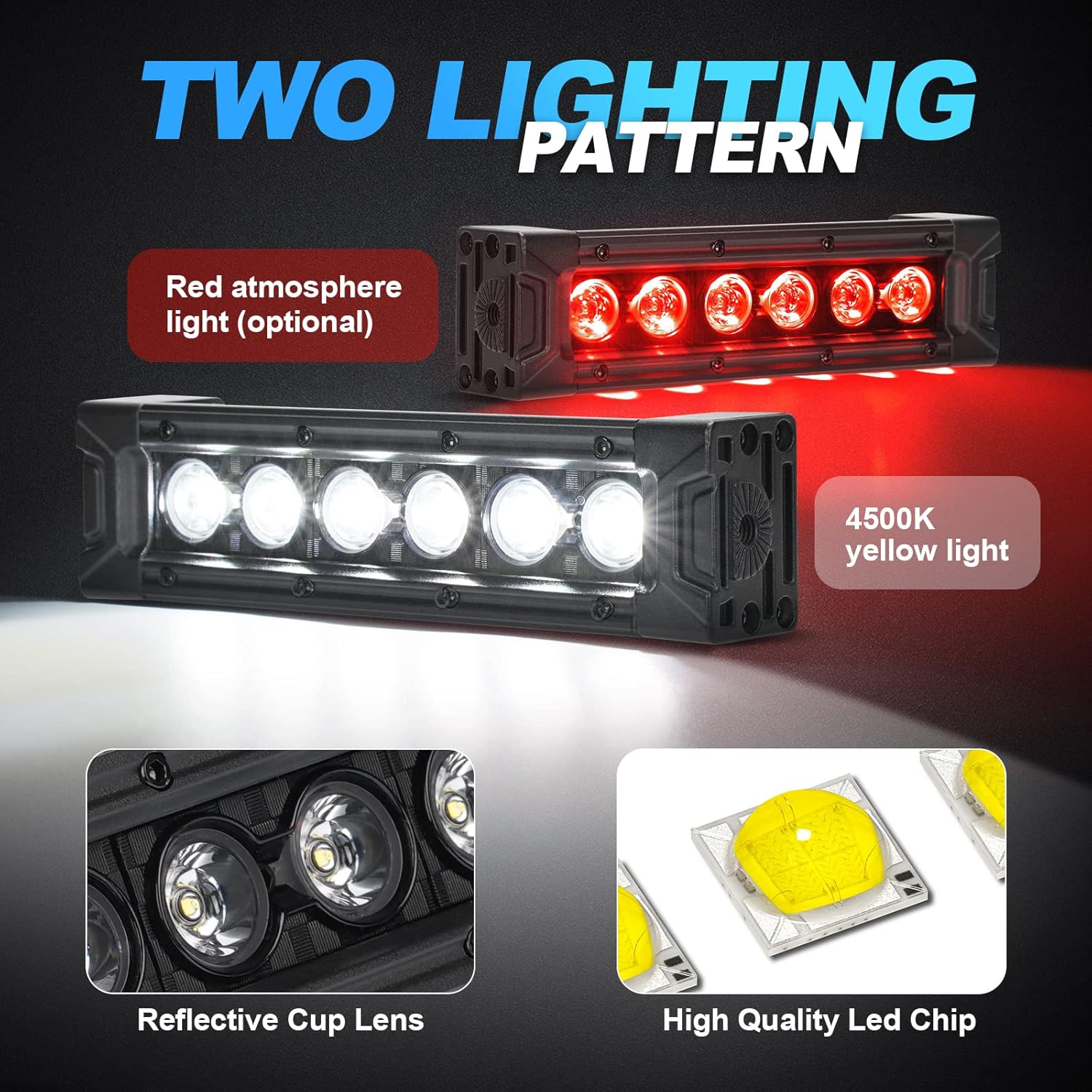 7 Inch Led Light Bar, 30W 5000 Lumens Light Bar for Truck Off Road ATV UTV Boat, 12 Volt Led Flood Lights Work Light Auxiliary Driving Fog Light with Mount Bracket - My Store