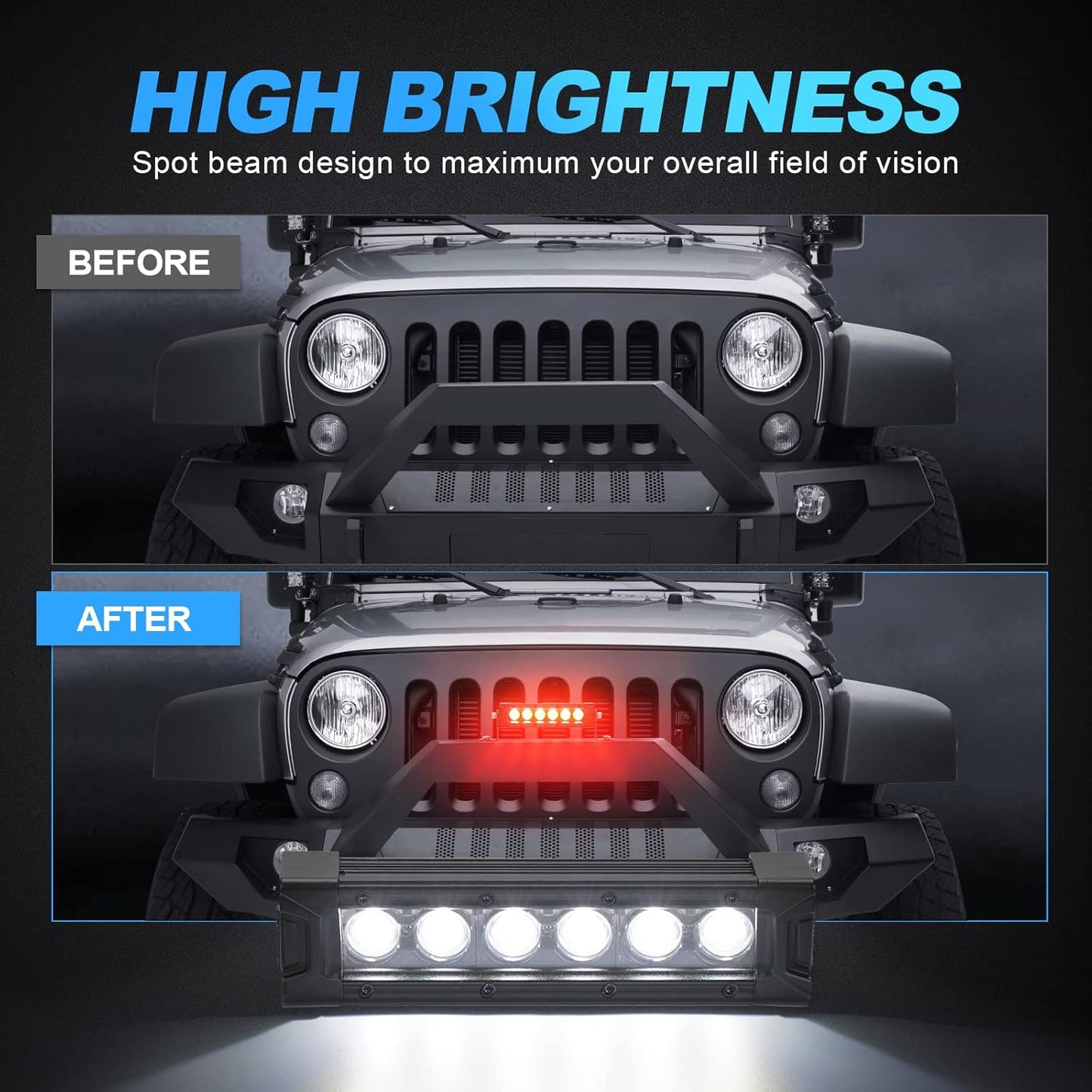 7 Inch Led Light Bar, 30W 5000 Lumens Light Bar for Truck Off Road ATV UTV Boat, 12 Volt Led Flood Lights Work Light Auxiliary Driving Fog Light with Mount Bracket