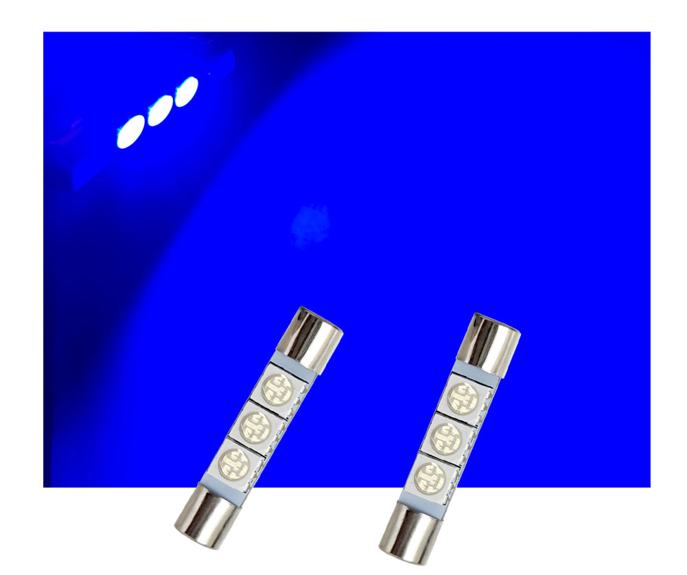 GP Xteme 1031 Sun Visor Vanity Mirror Blue Fuse Type Light Bulbs GP-1031-VS-SMD-3B