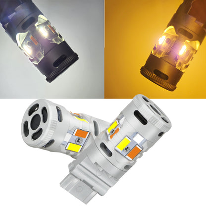 GP Xtreme 3157 4157 4057 T25 Switchback White / Amber LED Light Bulbs Turn Signal Parking Reverse GP-3157-CAN-W-A