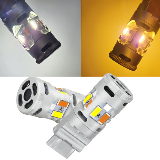 GP Xtreme 3157 4157 4057 T25 Switchback White / Amber LED Light Bulbs Turn Signal Parking Reverse GP-3157-CAN-W-A