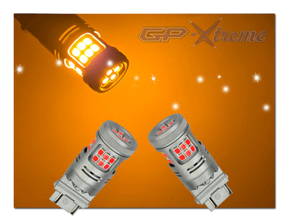 GP Xtreme 3157 4157 4057 T25 Amber LED Light Bulbs 1000LM Turn Signal Parking Reverse GP-3157-HP-28A