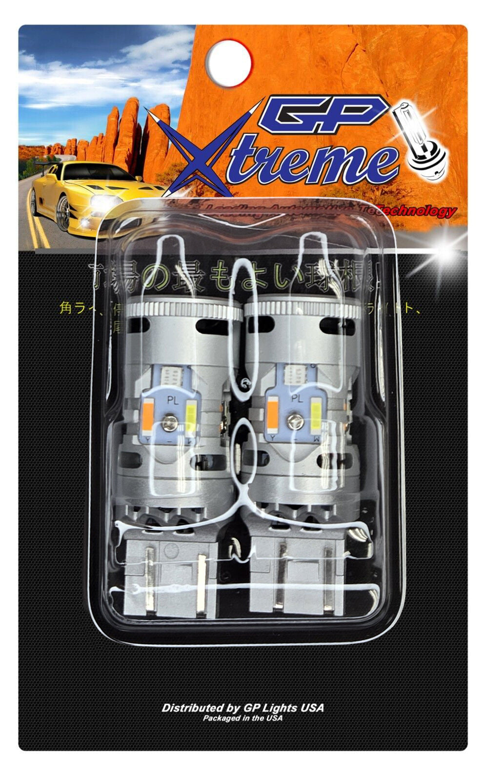 GP Xtreme 7443 T20 Switchback White / Amber LED Light Bulbs Turn Signal Parking Reverse GP-7443-CAN-W-A - My Store