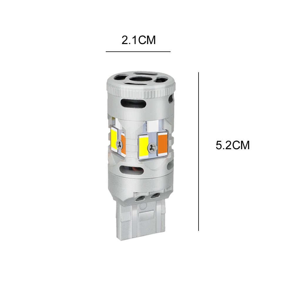 GP Xtreme 7443 T20 Switchback White / Amber LED Light Bulbs Turn Signal Parking Reverse GP-7443-CAN-W-A - My Store