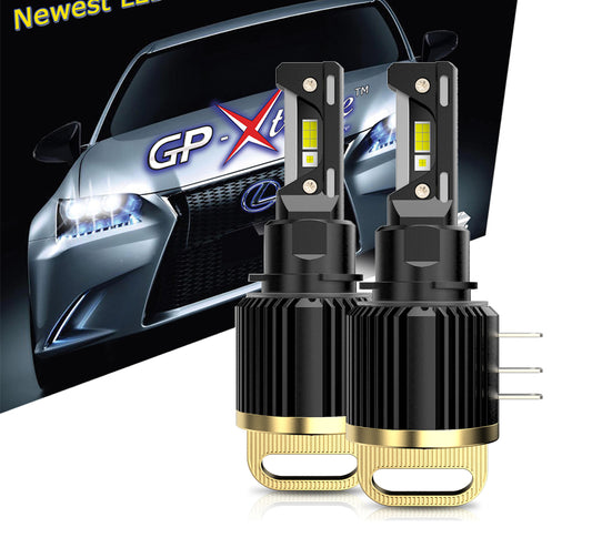 GP Xtreme H15 LED Headlamp Light Bulbs Super White 6500K 24000 Lumen GP-H15-LED-HL-XI