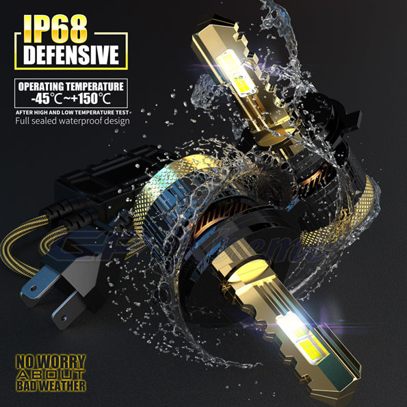 GP Xtreme H4 9003 LED Headlamp Light Bulbs Super White 6500K 24000 Lumen GP-H4-LED-HL-XI - My Store