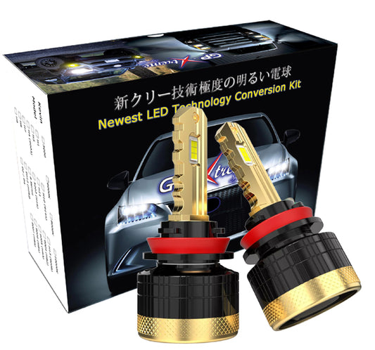 GP Xtreme H11 LED Headlamp Light Bulbs Super White 6500K 24000 Lumen GP-H11-LED-HL-XI