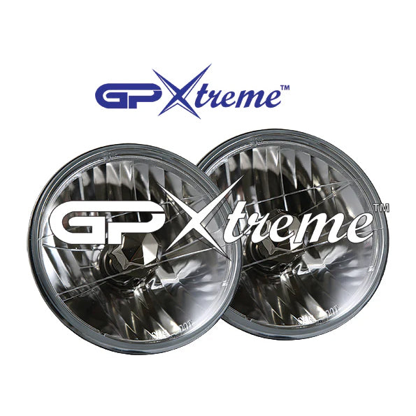 H6014 7" round Headlamp H4 Conversion Xenon Bulbs High - Low Beam Headlights Lamps - HID9-137