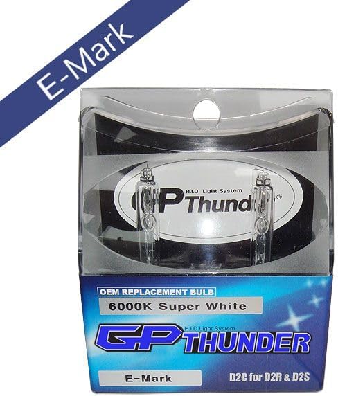 GP Xtreme D2R D2S D2C Xenon HID 6000K Super White Head Light Bulbs for High - Low Beam - GPX-D2C-6000K
