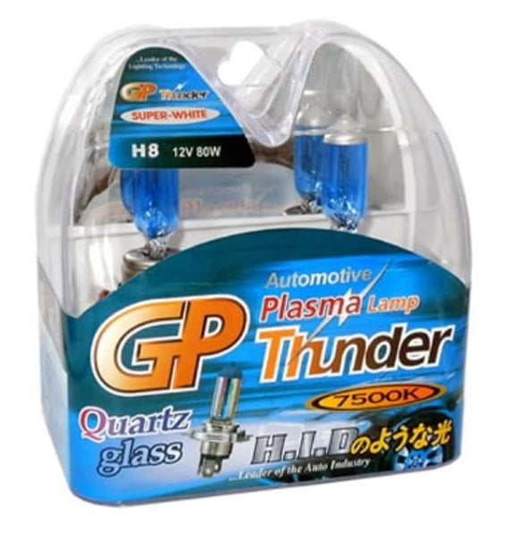 GP Thunder H8 7500K 12V 80W Super White Fog Light Bulbs - High Beam - Low Beam GP75K-H8