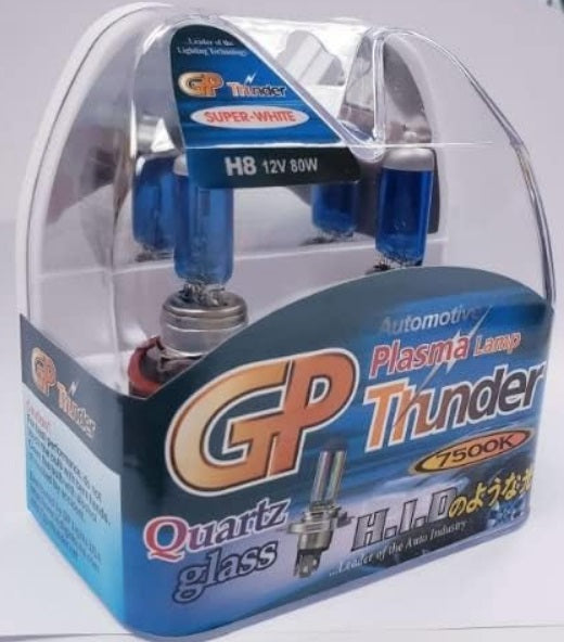 GP Thunder H8 7500K 12V 80W Super White Fog Light Bulbs - High Beam - Low Beam GP75K-H8