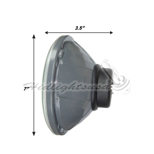 H6014 7" round Headlamp H4 Conversion Xenon Bulbs High - Low Beam Headlights Lamps - HID9-137