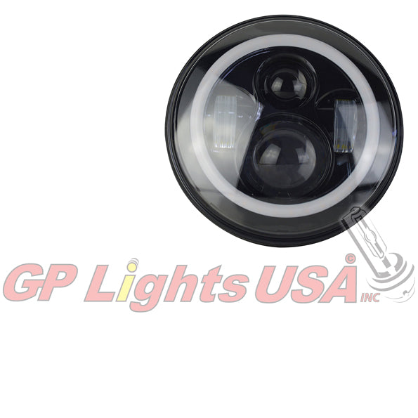 H6014 7" GP Xtreme Pair DRL 7 Inch Round White and Amber LED Headlight 137