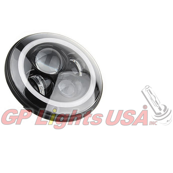 H6014 7" GP Xtreme Pair DRL 7 Inch Round White and Amber LED Headlight 137