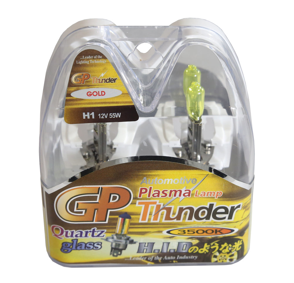 GP Thunder H1 3500K 55W JDM Golden Yellow Low Beam Bulbs - High Beam SGP35K-H1