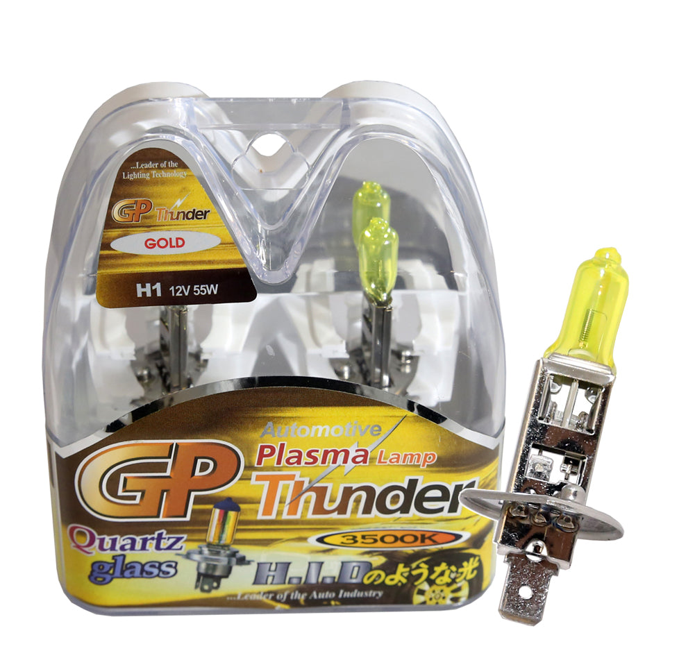 GP Thunder H1 3500K 55W JDM Golden Yellow Low Beam Bulbs - High Beam SGP35K-H1 - My Store
