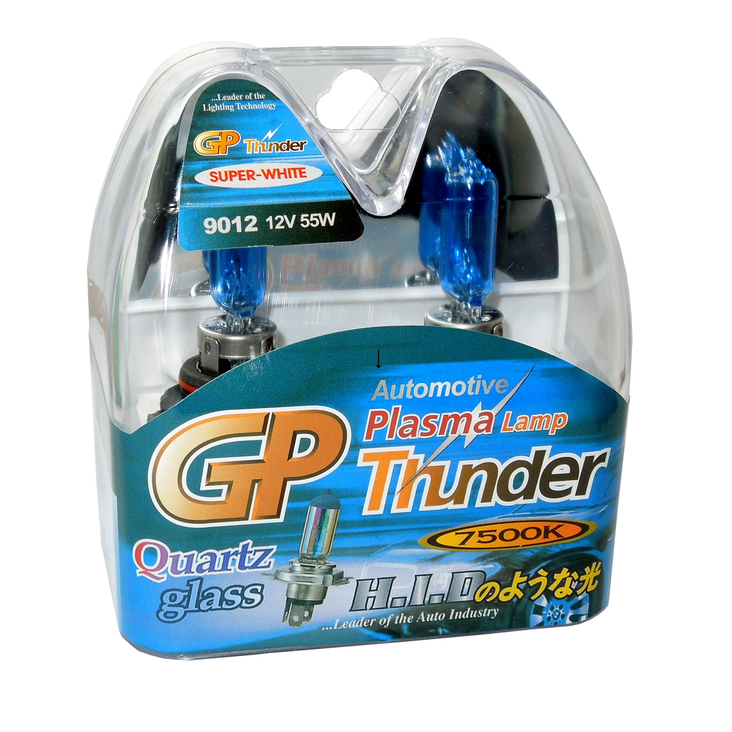 GP Thunder 9012 7500K 12V 55W Super White Fog Lights - High Beam - Low Beam SGP75K-9012