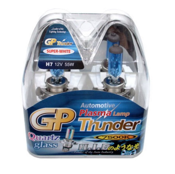 GP Thunder H7 7500K 12V 55W Super White Fog Light Bulbs - High Beam - Low Beam SGP75K-H7