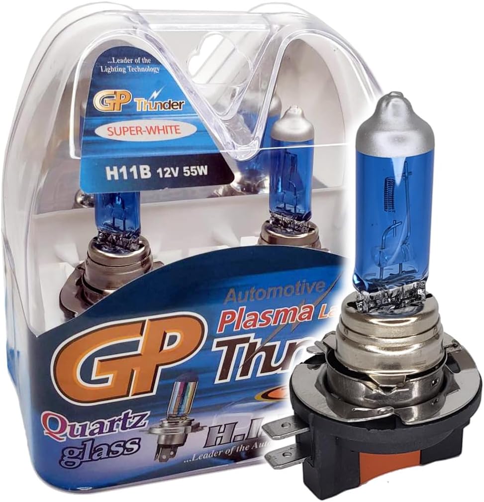 GP Thunder H11B 7500K 12V 55W Super White Light Bulbs - High Beam - Low Beam  SGP75K-H11B - My Store