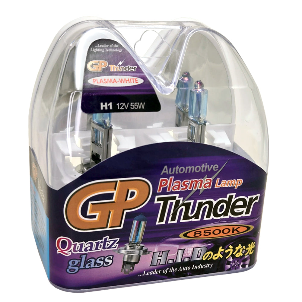 GP Thunder H1 8500K 55W Plasma White Fog Light Bulbs - Low Beam - High Beam SGP85K-H1 - My Store