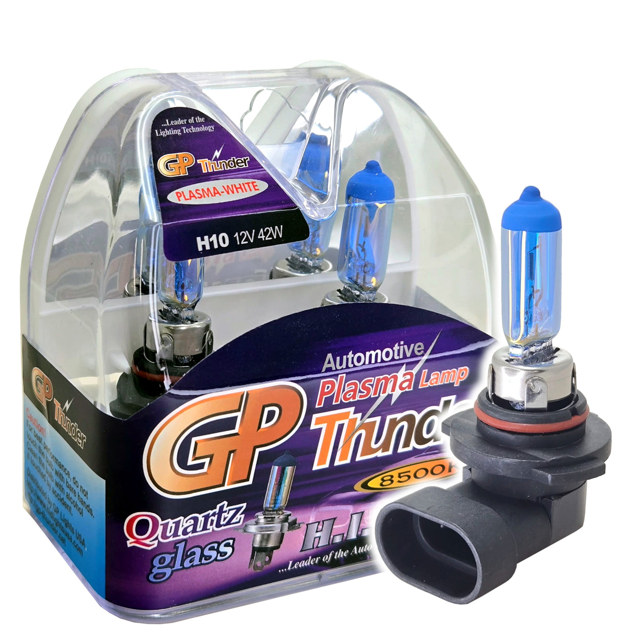 GP Thunder H10 9145 8500K 42W Plasma White Fog Light Bulbs - High Beam SGP85K-H10