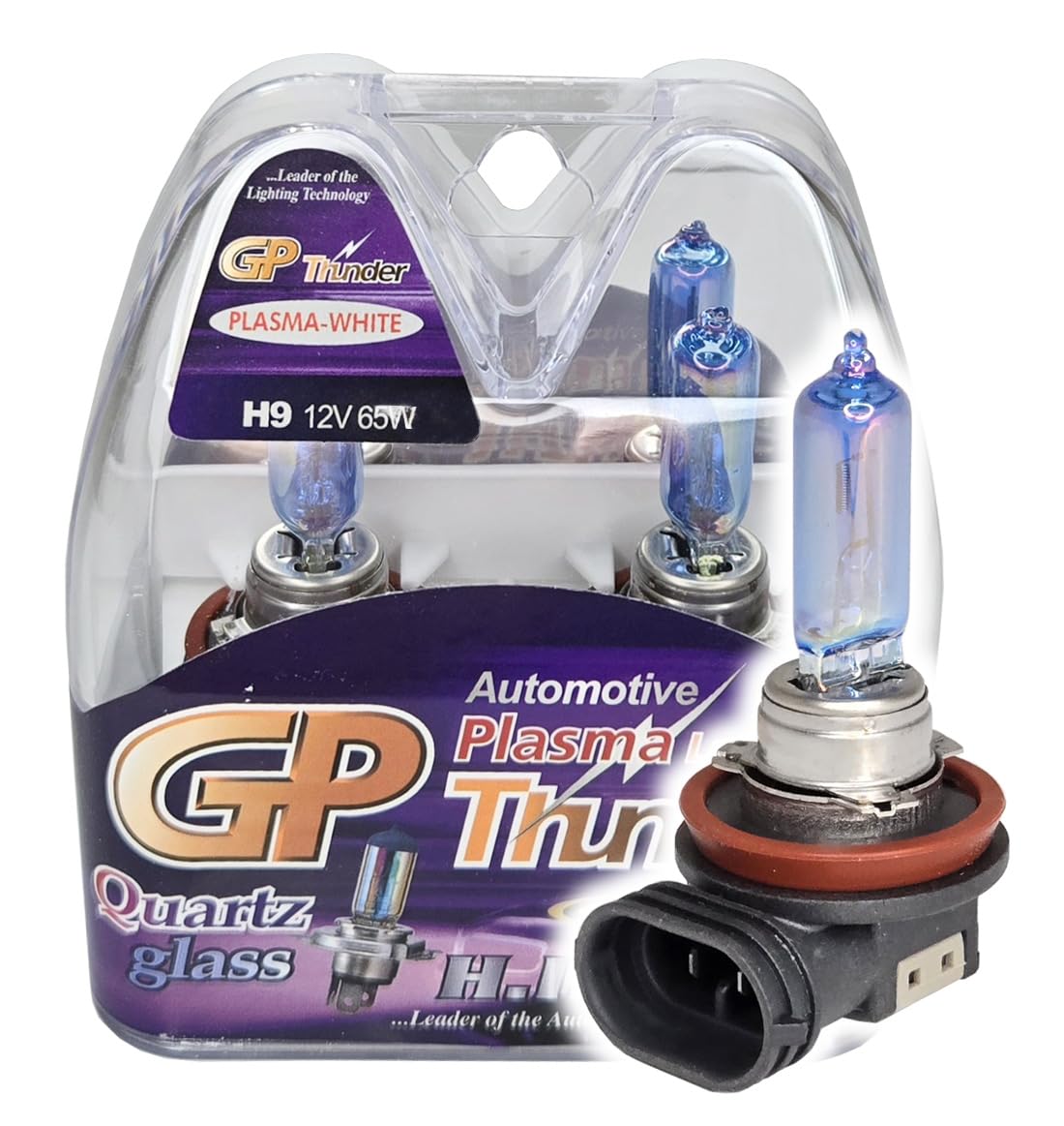GP Thunder H9 8500K 65W Plasma White Headlamp Head Light - Fog Light Bulbs - High Beam SGP85K-H9