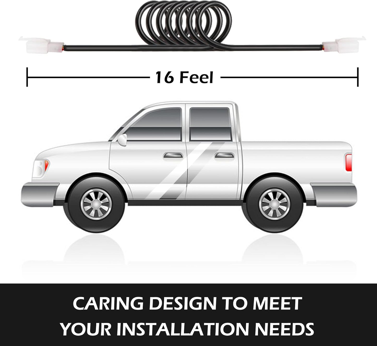 Strobe Lights Kit 8 HID Bulbs 13 Flashing Mode Memory Recall Function, 16 Feet Power Cord with Controller, Emergency Strobe Lights for Trucks Vehicles - HID-Strobe-8