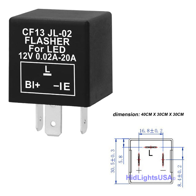 CF13 JL Electronic LED Flasher Relay Fix Hyper Flash- CF13