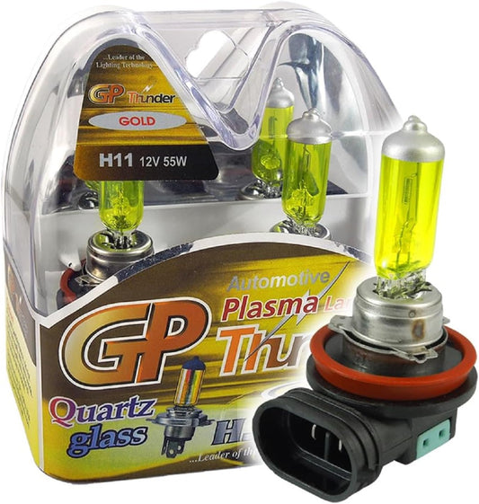 GP Thunder H11 3500K 55W JDM Golden Yellow Fog Light Bulbs - High Beam - SGP35K-H11