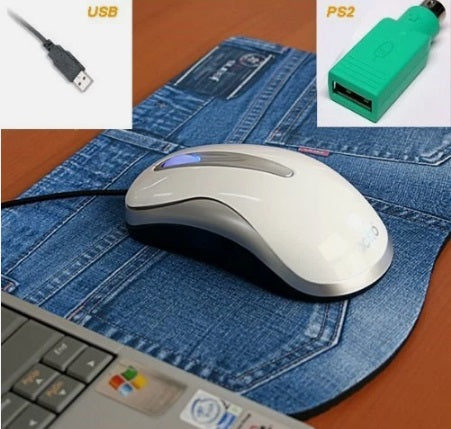Optical White Mouse USB PS/2 for Lenovo DELL Sony HP Toshiba Mac Desktop - IP-MSC-100-Wh
