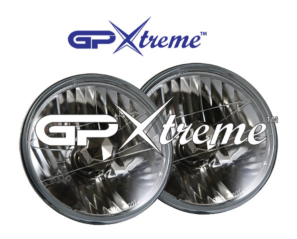 H6014 7" round Headlamp H4 Conversion Xenon Bulbs High - Low Beam Headlights Lamps - HID9-137