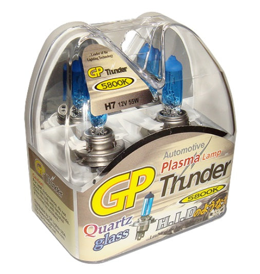 GP Thunder H7 5800K 55W Xenon White Fog Light Bulbs - High Beam - Low Beam SGP58K-H7