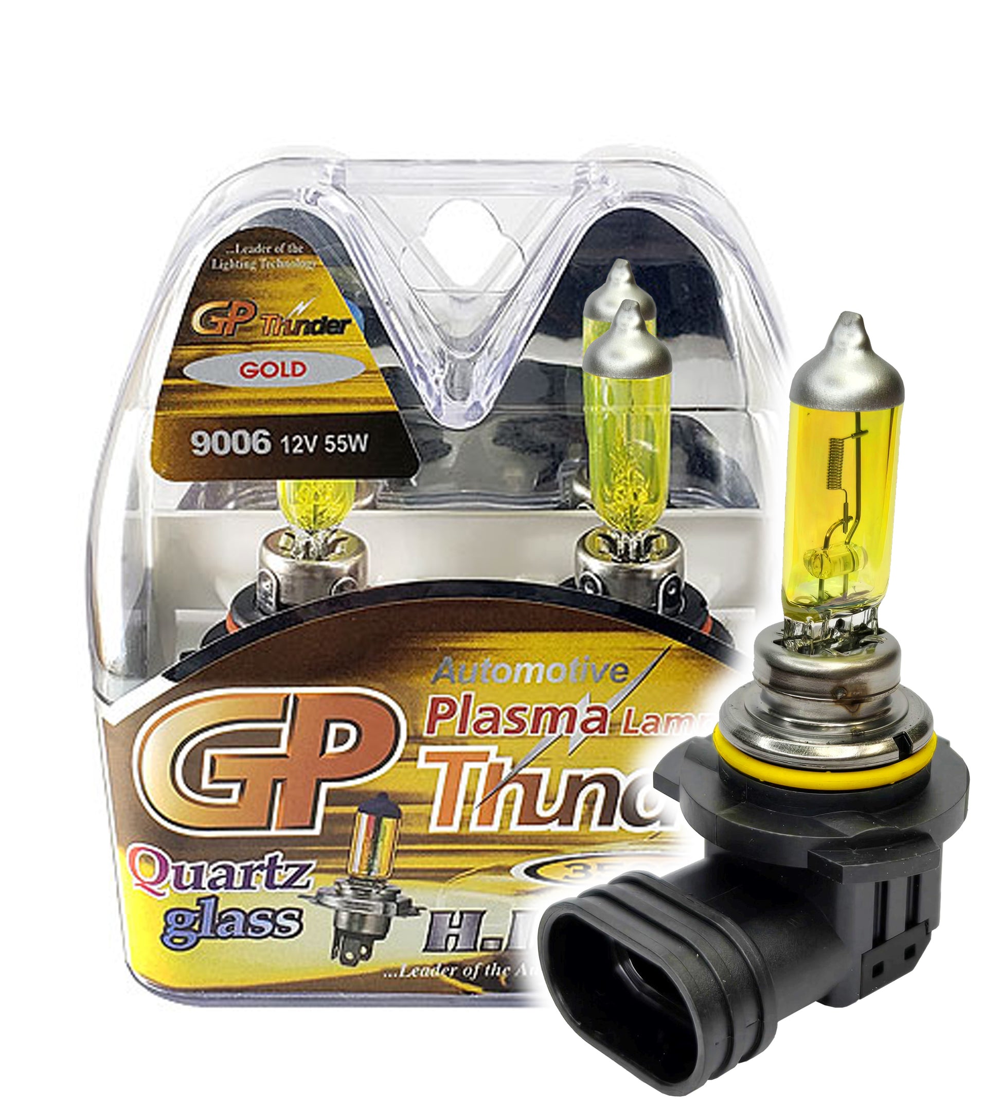 GP Thunder 9006 HB4 3500K 55W JDM Golden Yellow Fog Light Bulbs - High Beam - SGP35K-9006 - My Store
