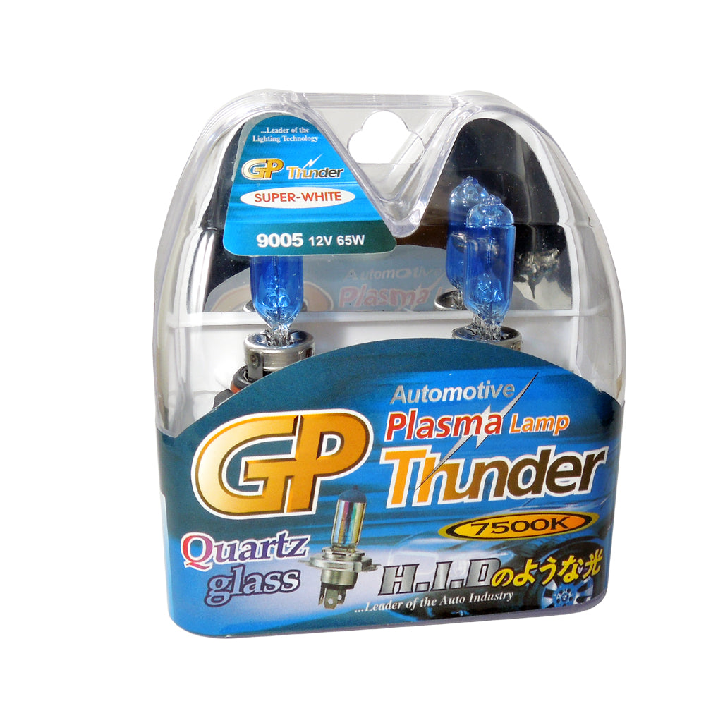 GP Thunder 9005 HB3 7500K 12V 65W Super White Headlamp - Fog Light Bulbs - High Beam - Low Beam SGP75K-9005