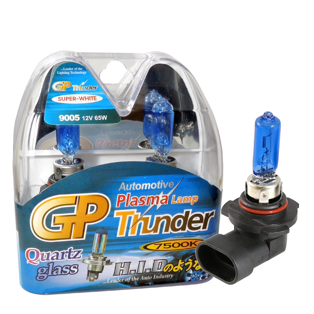 GP Thunder 9005 HB3 7500K 12V 65W Super White Headlamp - Fog Light Bulbs - High Beam - Low Beam SGP75K-9005