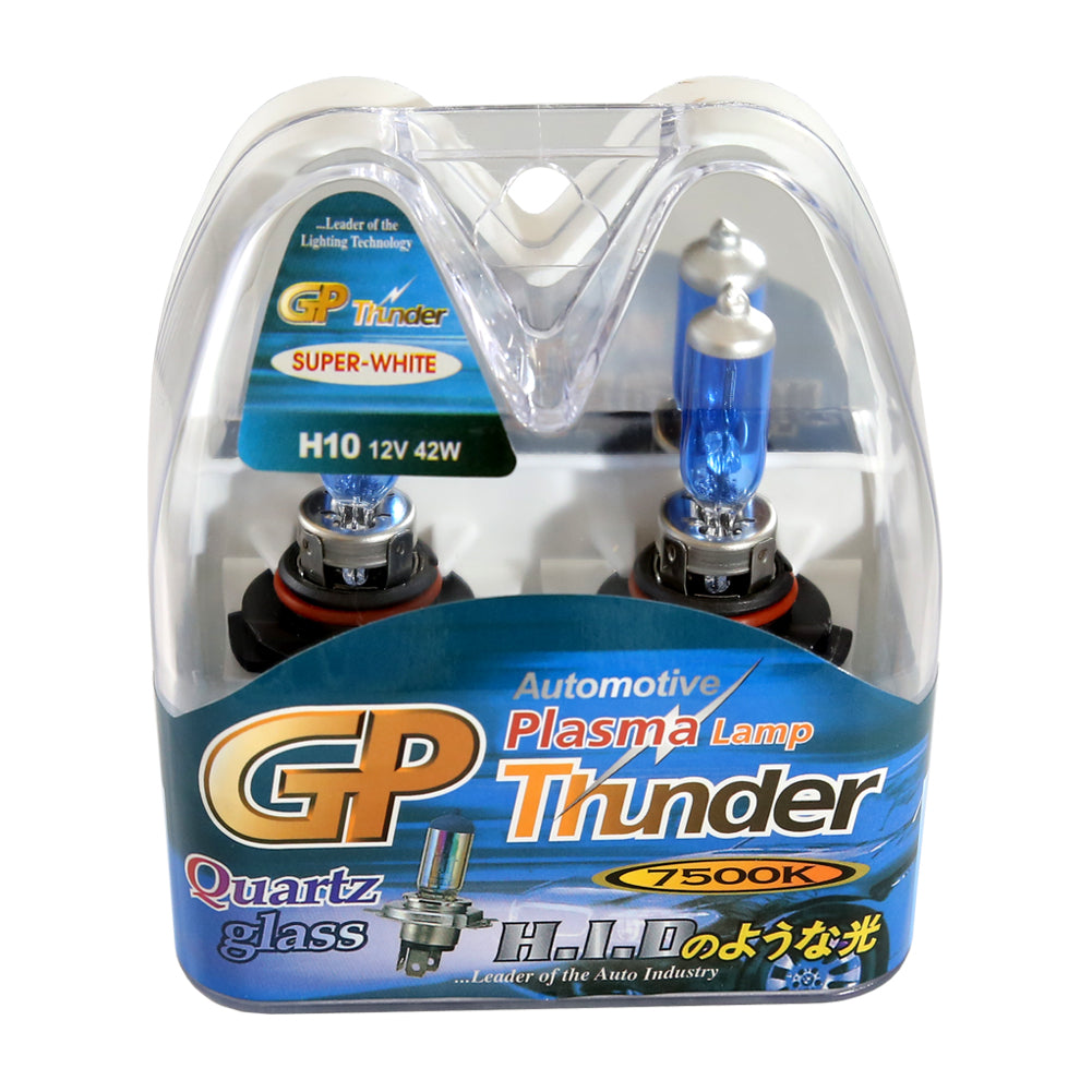 GP Thunder H10 9147 9045 PY20 7500K 12V 42W Super White Fog Light Bulbs - High Beam - Low Beam SGP75K-H10