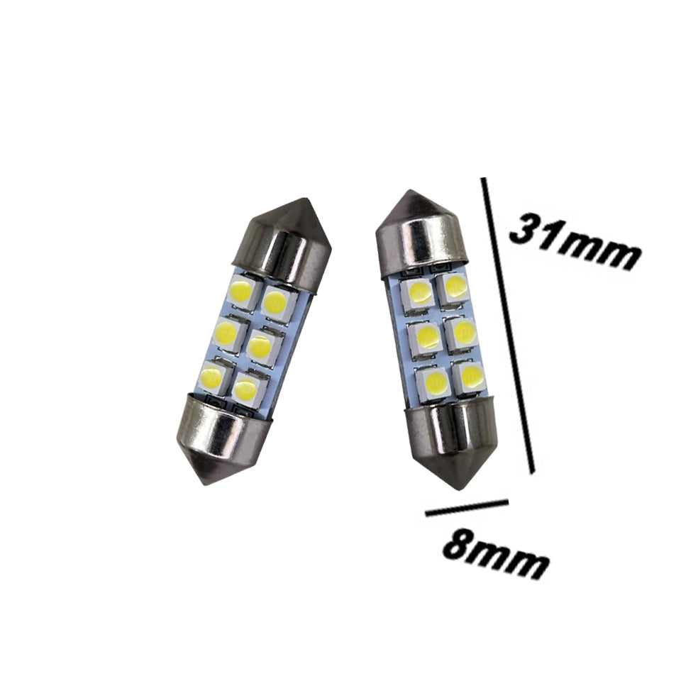 GP Xteme 1031 Dome MAP Inside Festoon 6 WHITE Led Bulbs GP-1031-SMD-6W