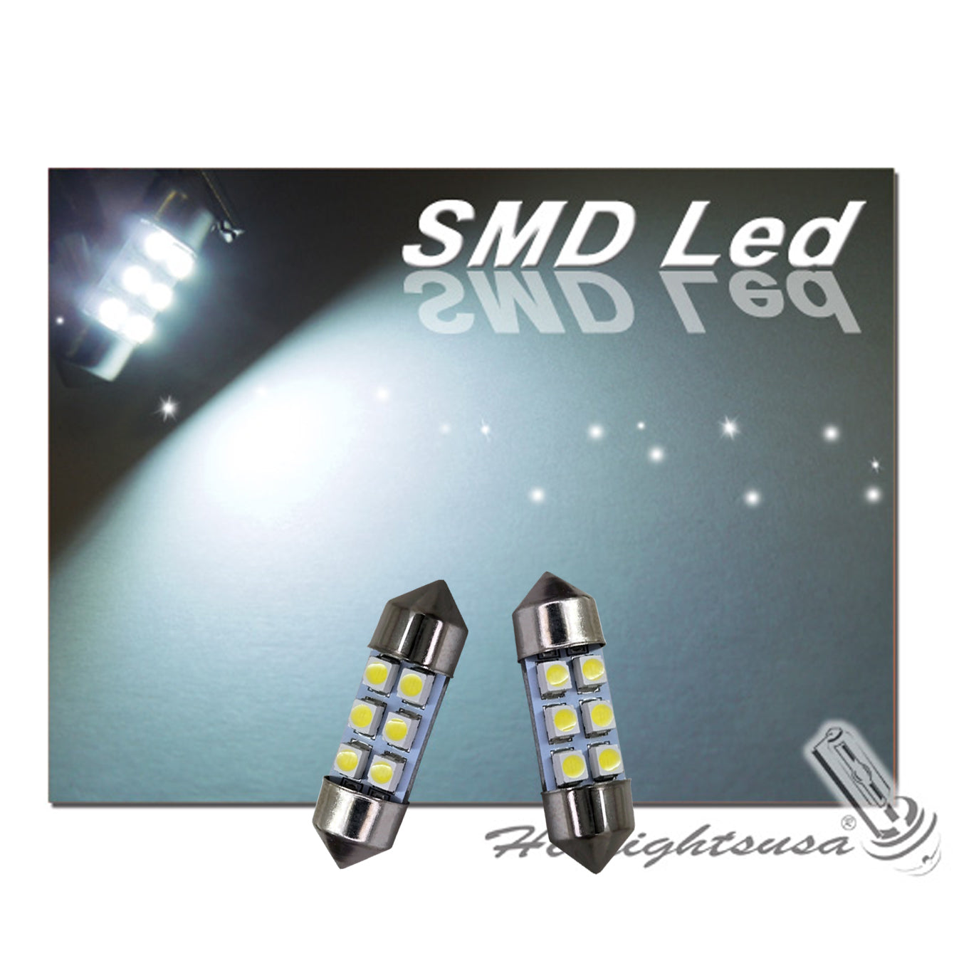 GP Xteme 1031 Dome MAP Inside Festoon 6 WHITE Led Bulbs GP-1031-SMD-6W
