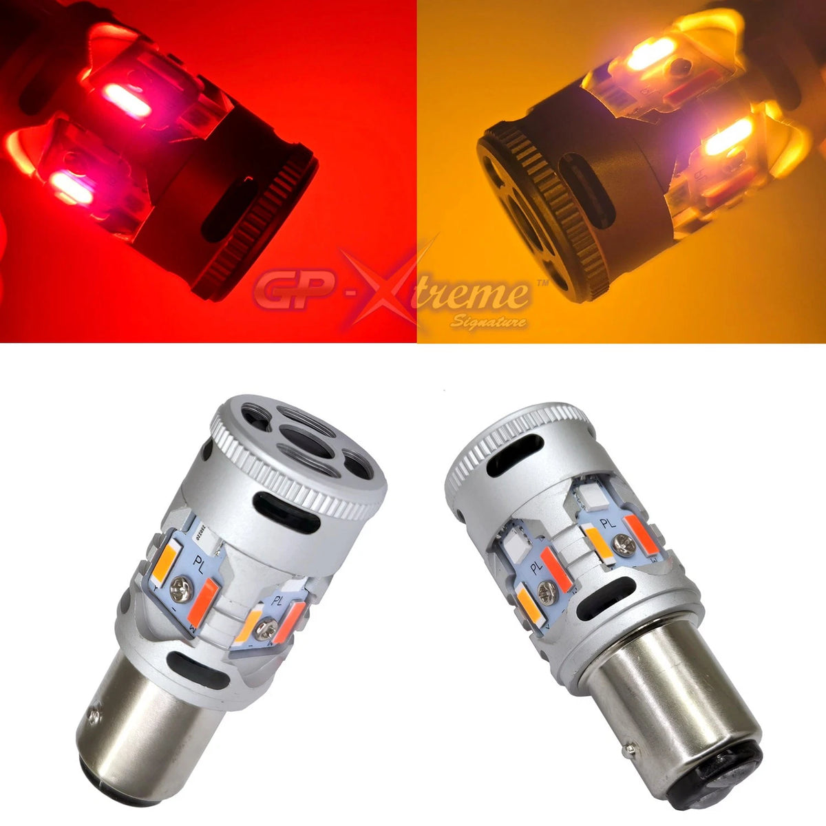 Gp Led Lights GP Xtreme 1157 2057 T25 Switchback Red / Amber LED Light Bulbs 3000LM ...
